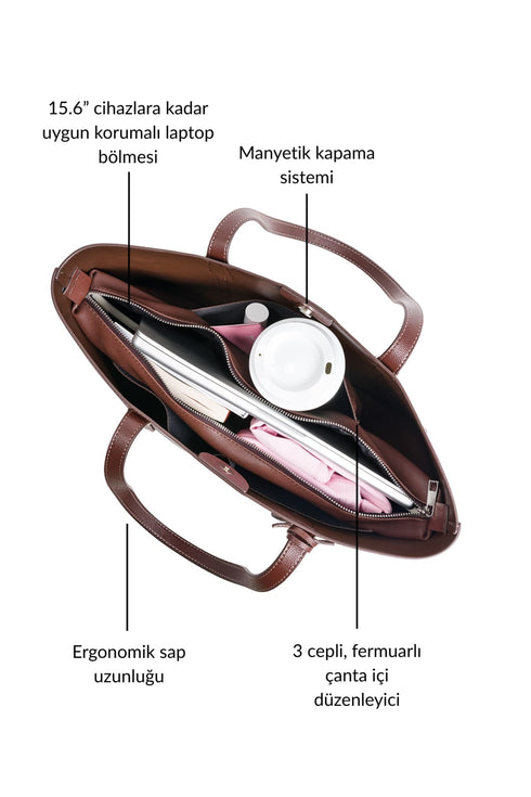 BIRDIEBAG KAHVERENGİ TOTE BAG - Çantalar - Birdiejay